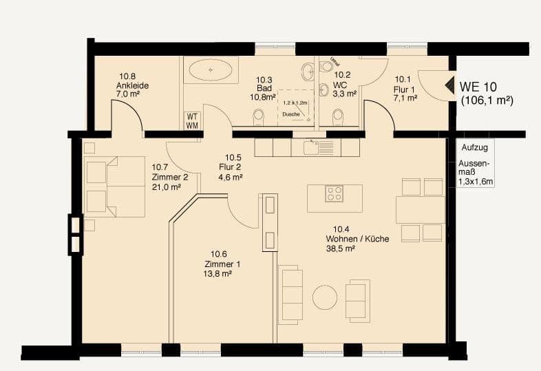 3 bedroom flat to rent, 106 m², Paulihof 2, Schleswig, Schleswig-Holstein 3 bedroom flat to rent, 106 m², Paulihof 2, Schleswig, Schleswig-Holstein