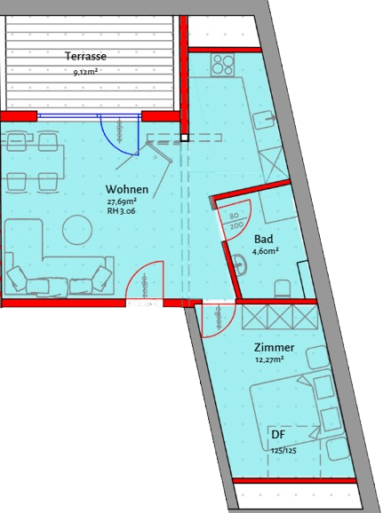 2 bedroom flat to rent, 44 m², Kinkstraße 23, Kufstein, Tyrol 2 bedroom flat to rent, 44 m², Kinkstraße 23, Kufstein, Tyrol