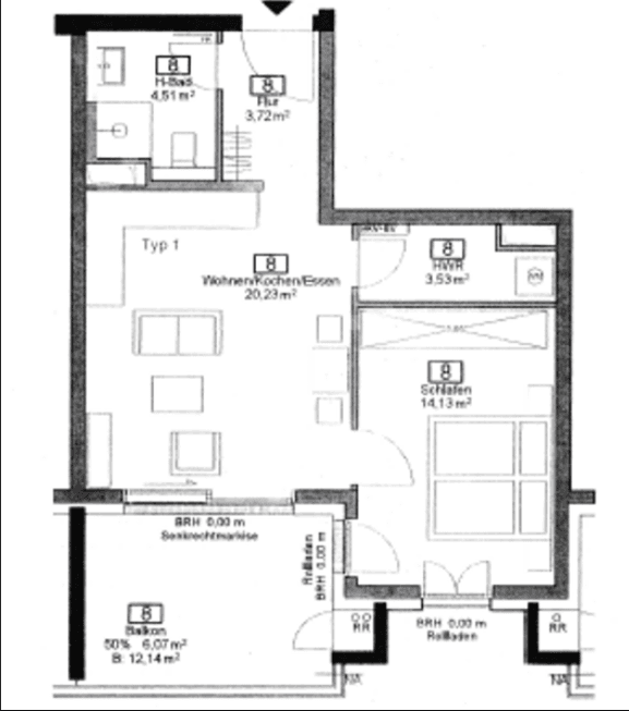 2 bedroom flat to rent, 53 m², Frankfurt am Main, Hesse 2 bedroom flat to rent, 53 m², Frankfurt am Main, Hesse