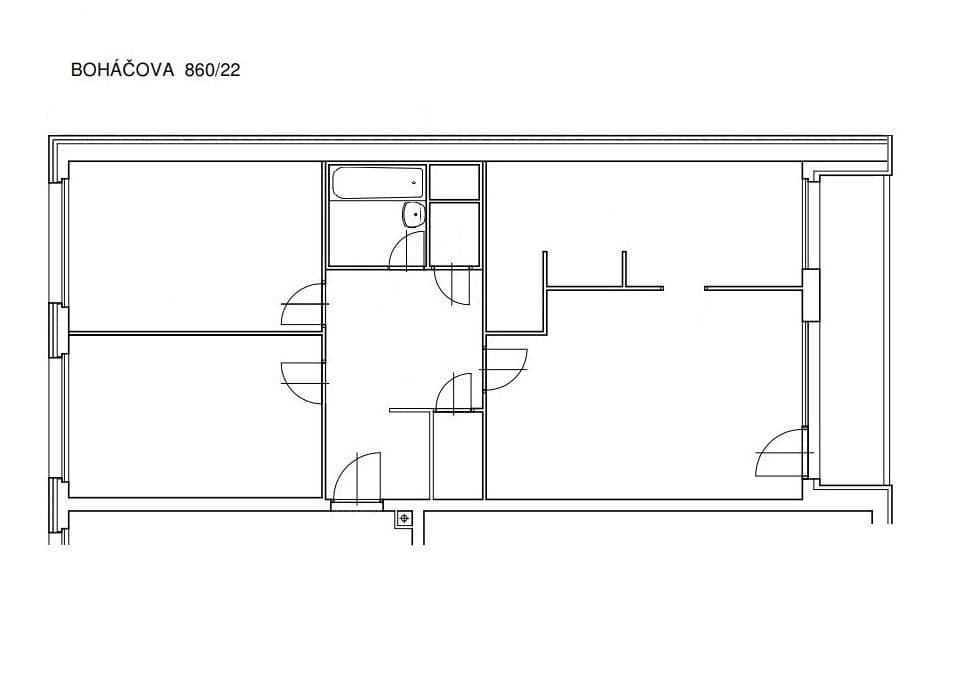 3 bedroom flat for sale, 72 m², Boháčova, Prague, Prague 3 bedroom flat for sale, 72 m², Boháčova, Prague, Prague