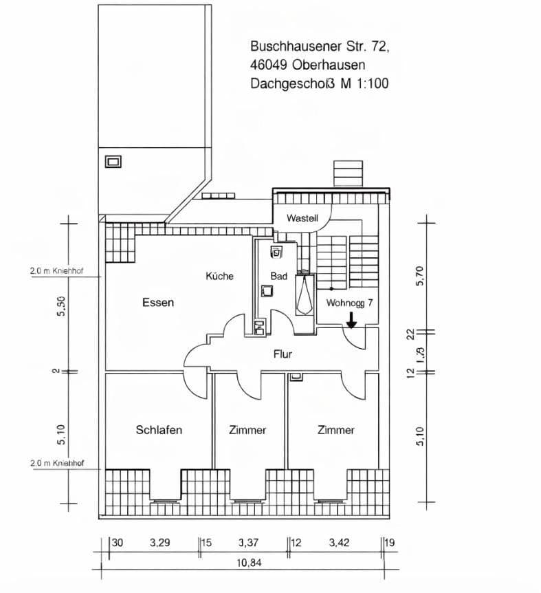 4 bedroom flat to rent, 90 m², Buschhausener Straße 72, Oberhausen, North Rhine-Westphalia 4 bedroom flat to rent, 90 m², Buschhausener Straße 72, Oberhausen, North Rhine-Westphalia