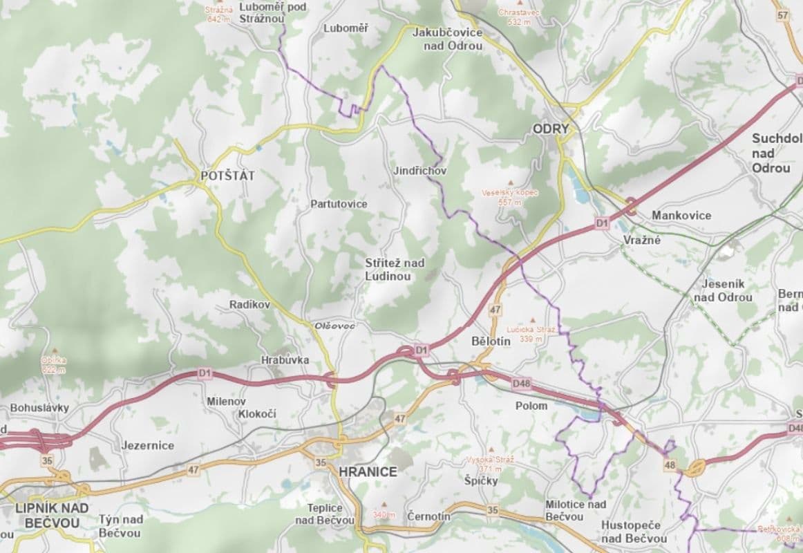 plot for sale, 25,037 m², Potštát, Olomoucký Region plot for sale, 25,037 m², Potštát, Olomoucký Region
