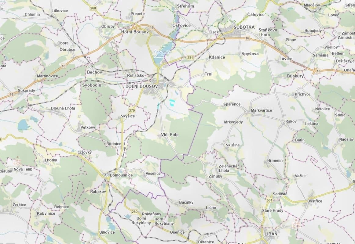 plot for sale, 2,543 m², Dolní Bousov, Středočeský Region plot for sale, 2,543 m², Dolní Bousov, Středočeský Region