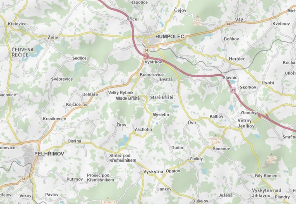 plot for sale, 10,364 m², Mysletín, Vysočina Region plot for sale, 10,364 m², Mysletín, Vysočina Region