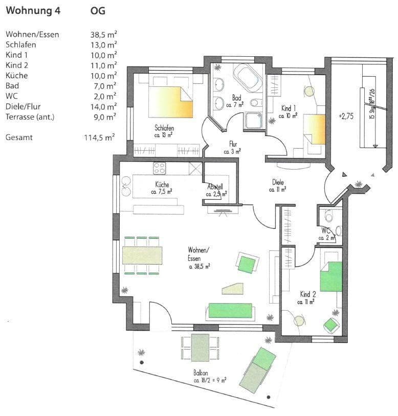 3 bedroom with open-plan kitchen flat for sale, 115 m², Am Föllbach 2, Wolfschlugen, Baden-Württemberg 3 bedroom with open-plan kitchen flat for sale, 115 m², Am Föllbach 2, Wolfschlugen, Baden-Württemberg
