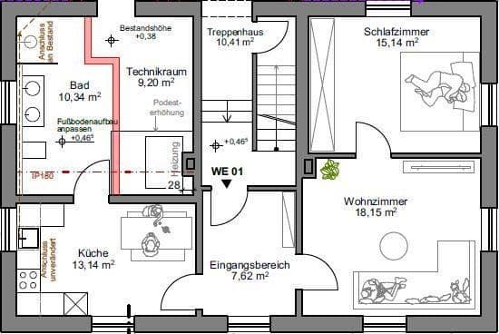 2 bedroom flat to rent, 68 m², Regenstauf, Bavaria 2 bedroom flat to rent, 68 m², Regenstauf, Bavaria
