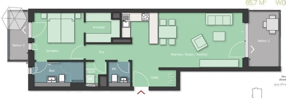 2 bedroom flat to rent, 66 m², Frankfurt, Hesse 2 bedroom flat to rent, 66 m², Frankfurt, Hesse