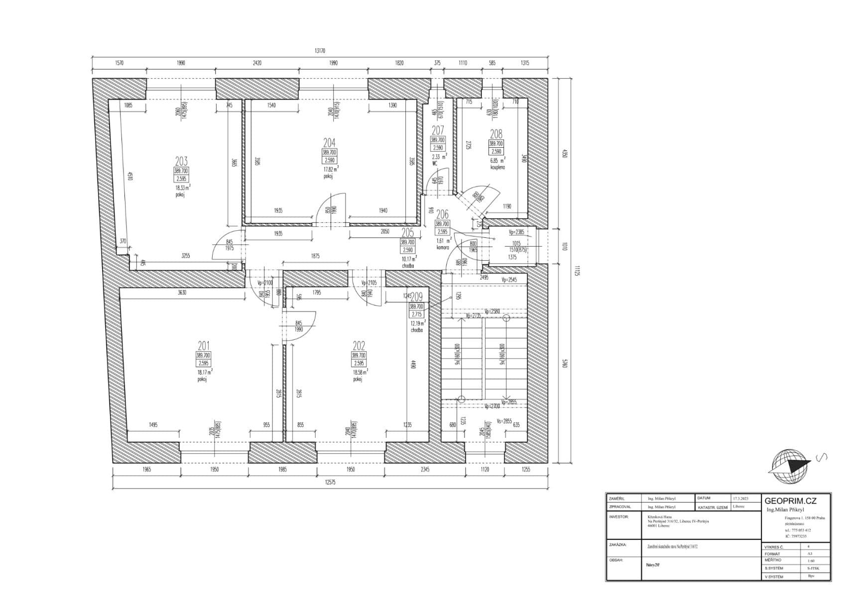 3 bedroom flat to rent, 100 m², Na Perštýně, Liberec, Liberecký Region 3 bedroom flat to rent, 100 m², Na Perštýně, Liberec, Liberecký Region