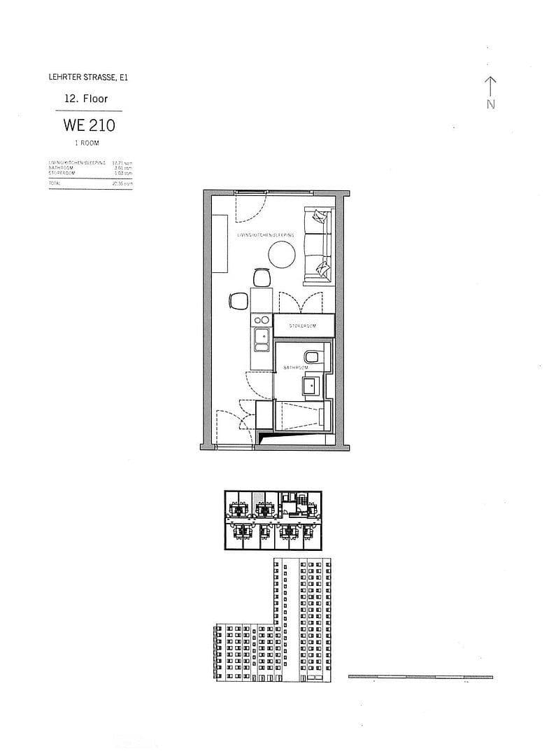 1 bedroom flat for sale, 23 m², Lehrter Straße 24 B, Berlin, Berlin 1 bedroom flat for sale, 23 m², Lehrter Straße 24 B, Berlin, Berlin