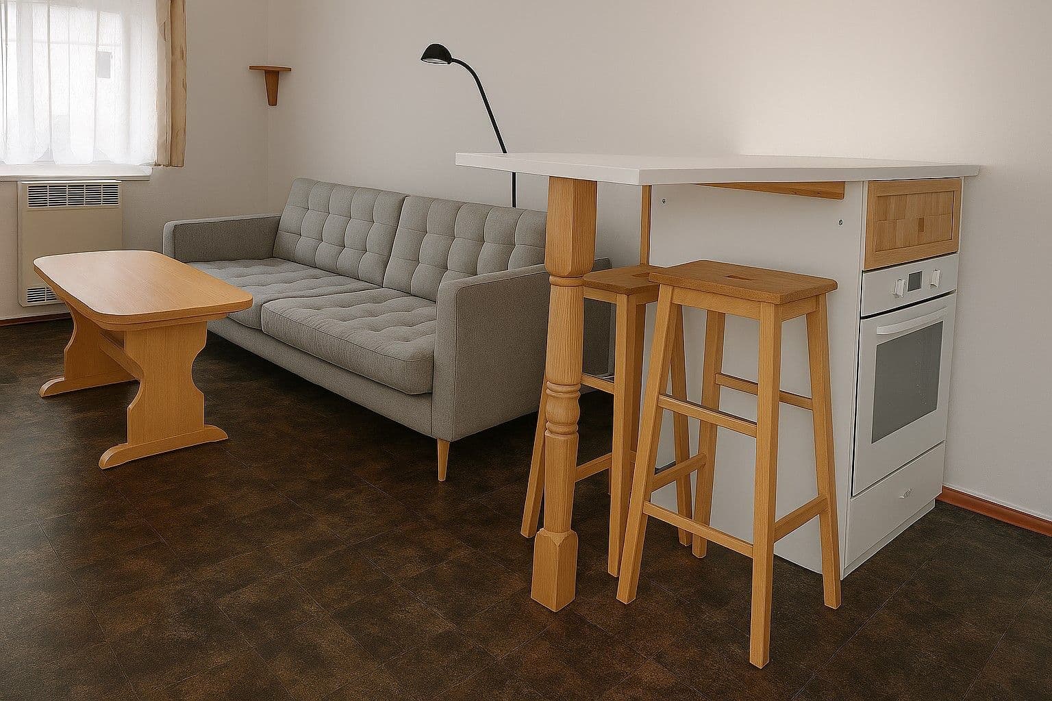 1 bedroom with open-plan kitchen flat to rent, 45 m², Bulharská, Prague, Prague 1 bedroom with open-plan kitchen flat to rent, 45 m², Bulharská, Prague, Prague