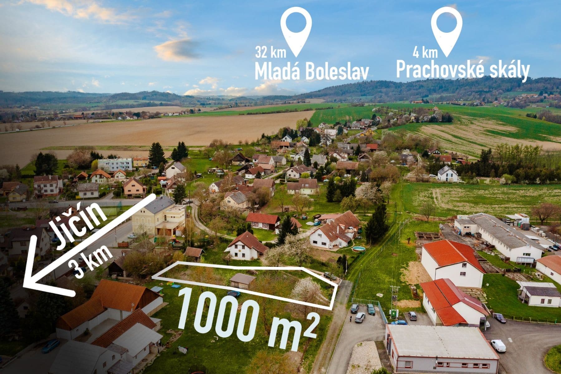 plot for sale, 1,000 m², Holín, Královéhradecký Region plot for sale, 1,000 m², Holín, Královéhradecký Region
