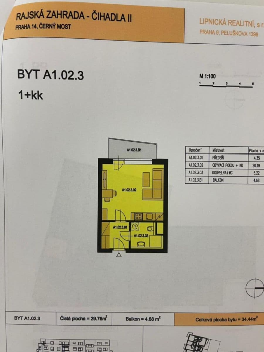 Studio flat to rent, 30 m², Rudolfa Holeky, Prague, Prague Studio flat to rent, 30 m², Rudolfa Holeky, Prague, Prague