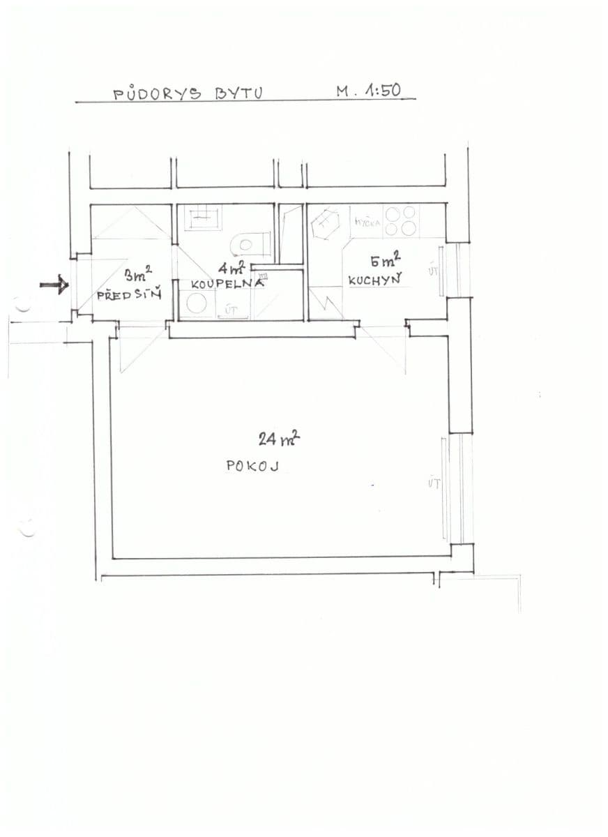 Studio flat to rent, 36 m², Čechova, Poděbrady, Středočeský Region Studio flat to rent, 36 m², Čechova, Poděbrady, Středočeský Region