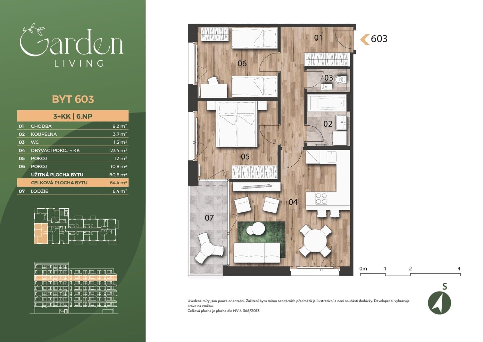 2 bedroom with open-plan kitchen flat to rent, 71 m², Arnošta Valenty, Prague, Prague 2 bedroom with open-plan kitchen flat to rent, 71 m², Arnošta Valenty, Prague, Prague