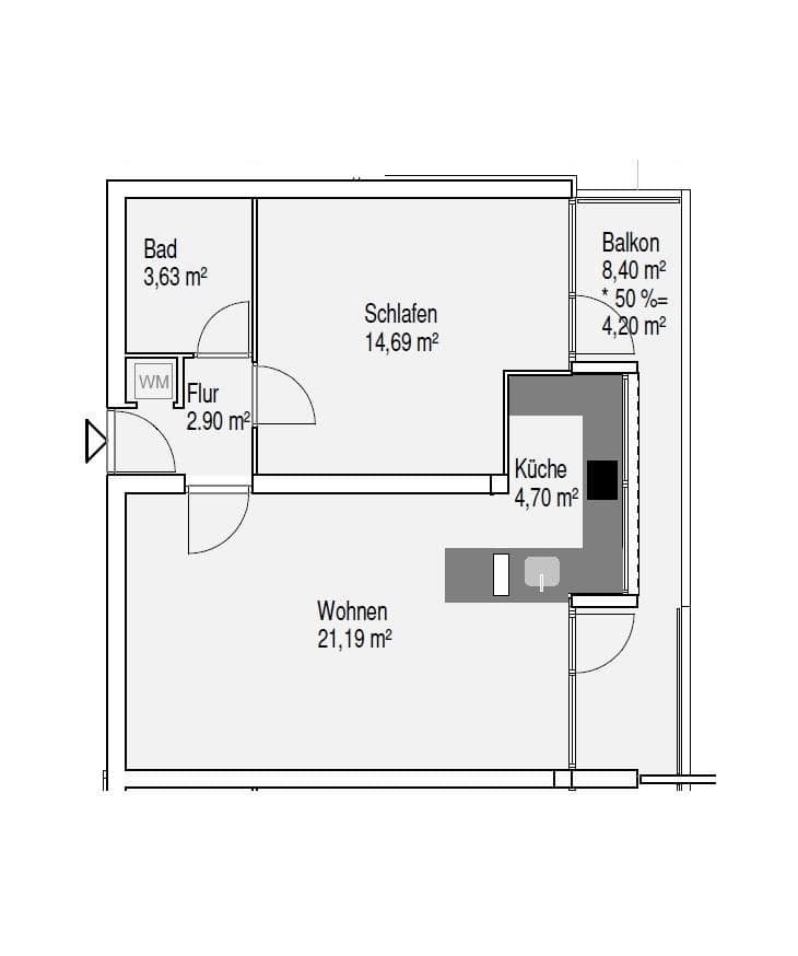 2 bedroom flat for sale, 52 m², Hamburg, Hamburg 2 bedroom flat for sale, 52 m², Hamburg, Hamburg