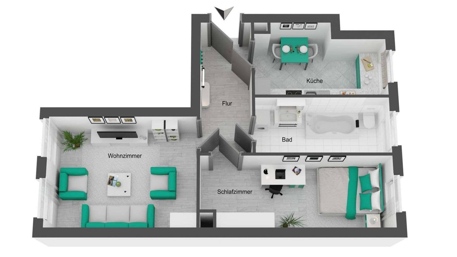 2 bedroom flat to rent, 52 m², Leipzig, Saxony 2 bedroom flat to rent, 52 m², Leipzig, Saxony