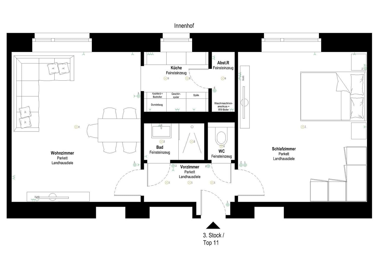 2 bedroom flat for sale, 49 m², Arnethgasse 63, Wien, Vienna 2 bedroom flat for sale, 49 m², Arnethgasse 63, Wien, Vienna