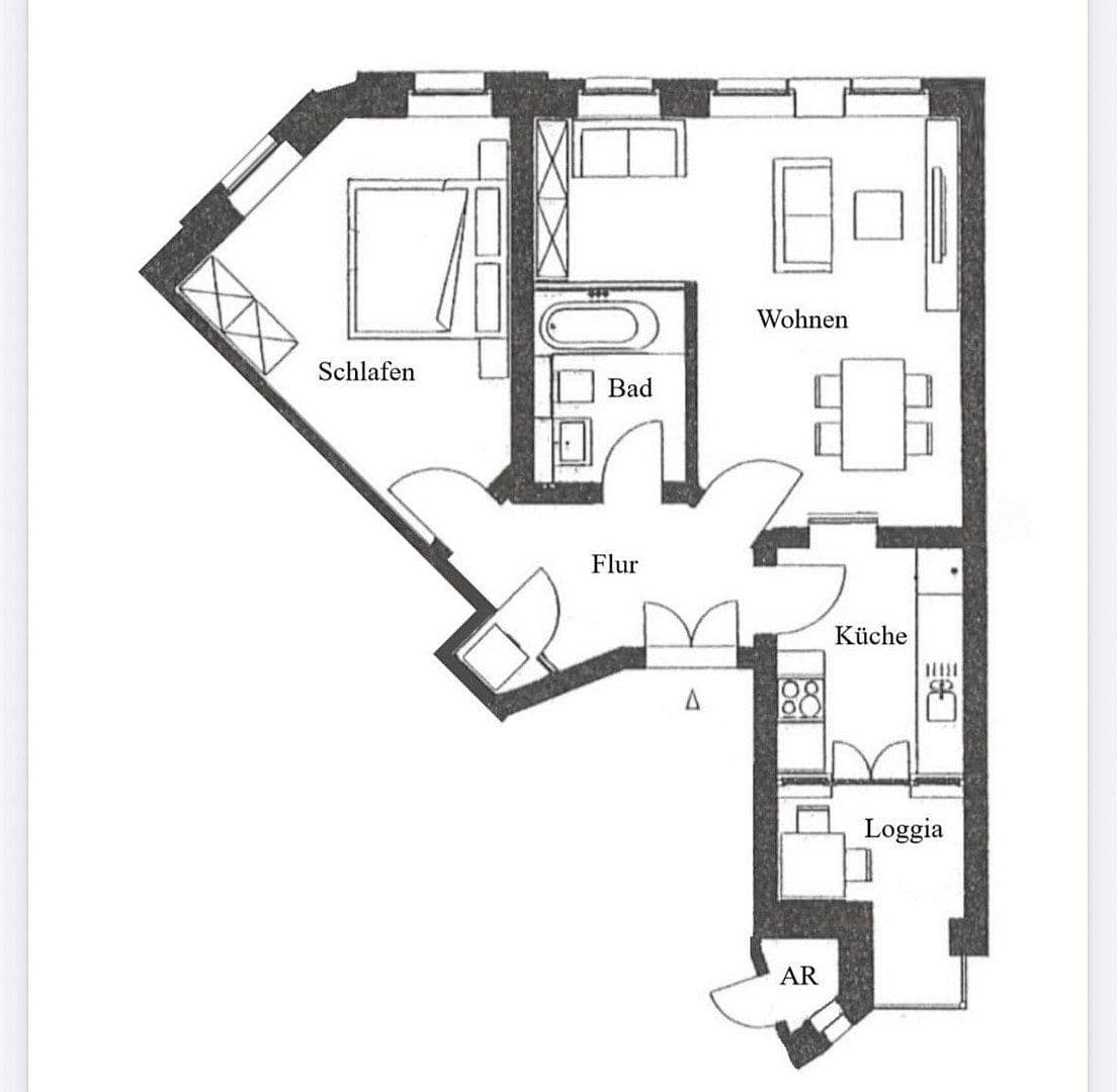 2 bedroom flat to rent, 58 m², Engelsdorfer Straße, Leipzig, Saxony 2 bedroom flat to rent, 58 m², Engelsdorfer Straße, Leipzig, Saxony