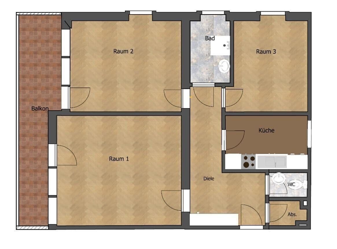 3 bedroom flat to rent, 77 m², Hans-Thoma-Str. 72, Heidelberg, Baden-Württemberg 3 bedroom flat to rent, 77 m², Hans-Thoma-Str. 72, Heidelberg, Baden-Württemberg