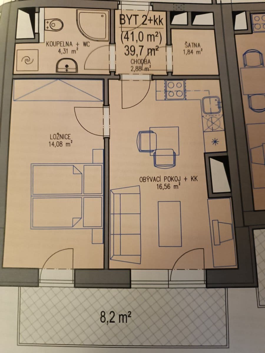 1 bedroom with open-plan kitchen flat to rent, 48 m², Chudčická, Brno, Jihomoravský Region 1 bedroom with open-plan kitchen flat to rent, 48 m², Chudčická, Brno, Jihomoravský Region