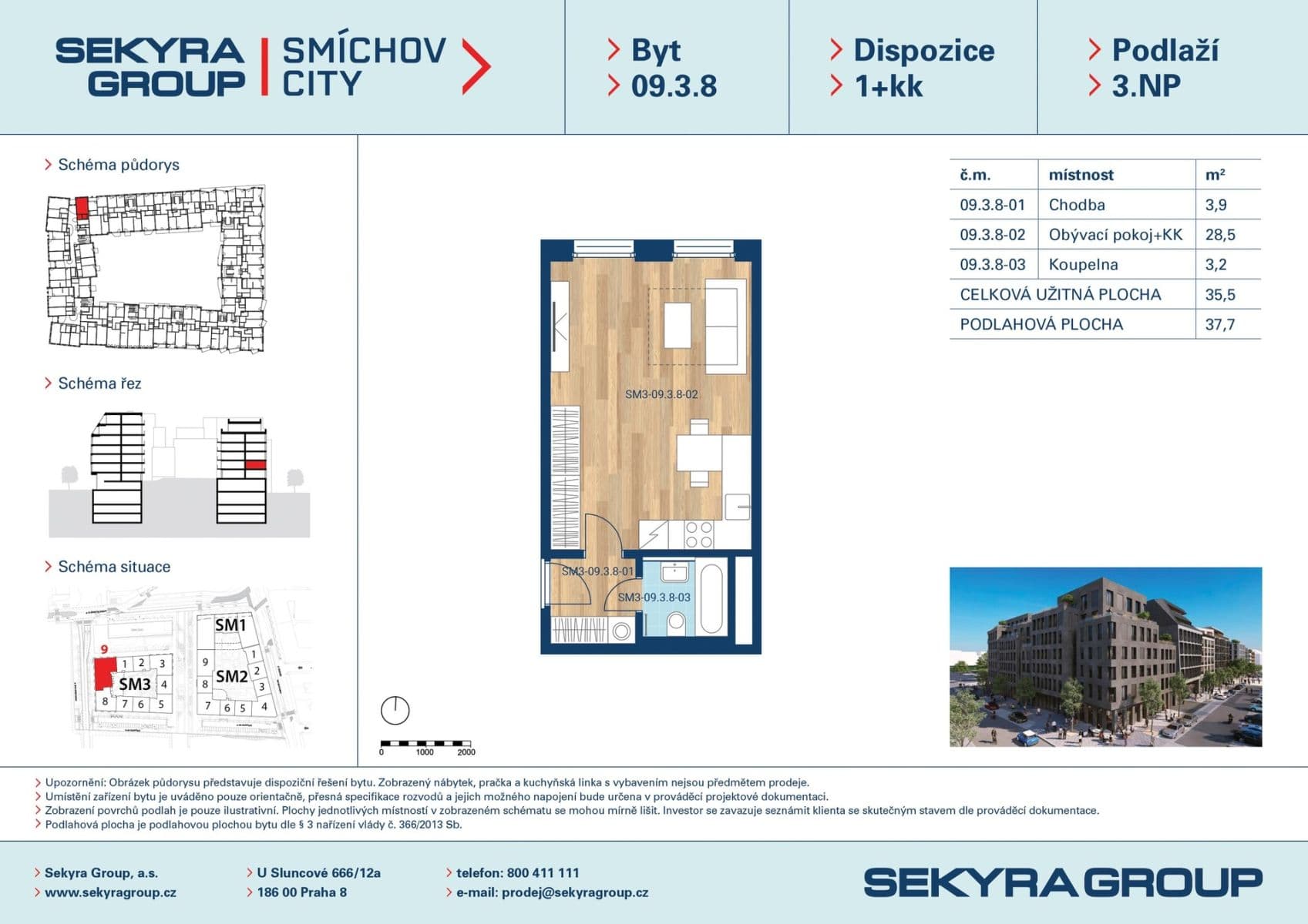 Studio flat to rent, 36 m², Toyen, Prague, Prague Studio flat to rent, 36 m², Toyen, Prague, Prague