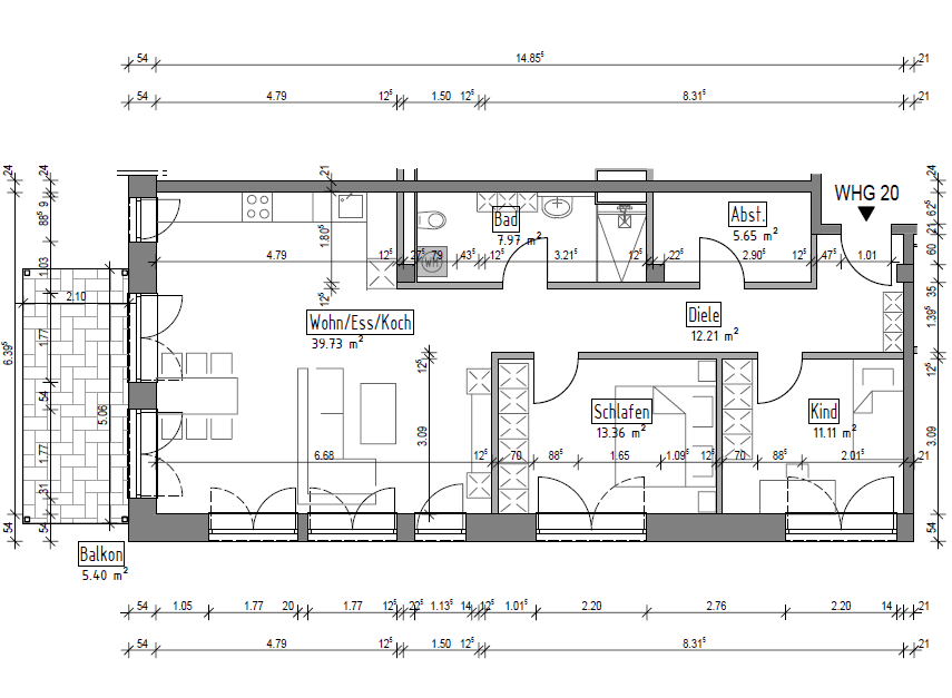 3 bedroom flat to rent, 96 m², Meisterstr. 21, Balingen, Baden-Württemberg 3 bedroom flat to rent, 96 m², Meisterstr. 21, Balingen, Baden-Württemberg