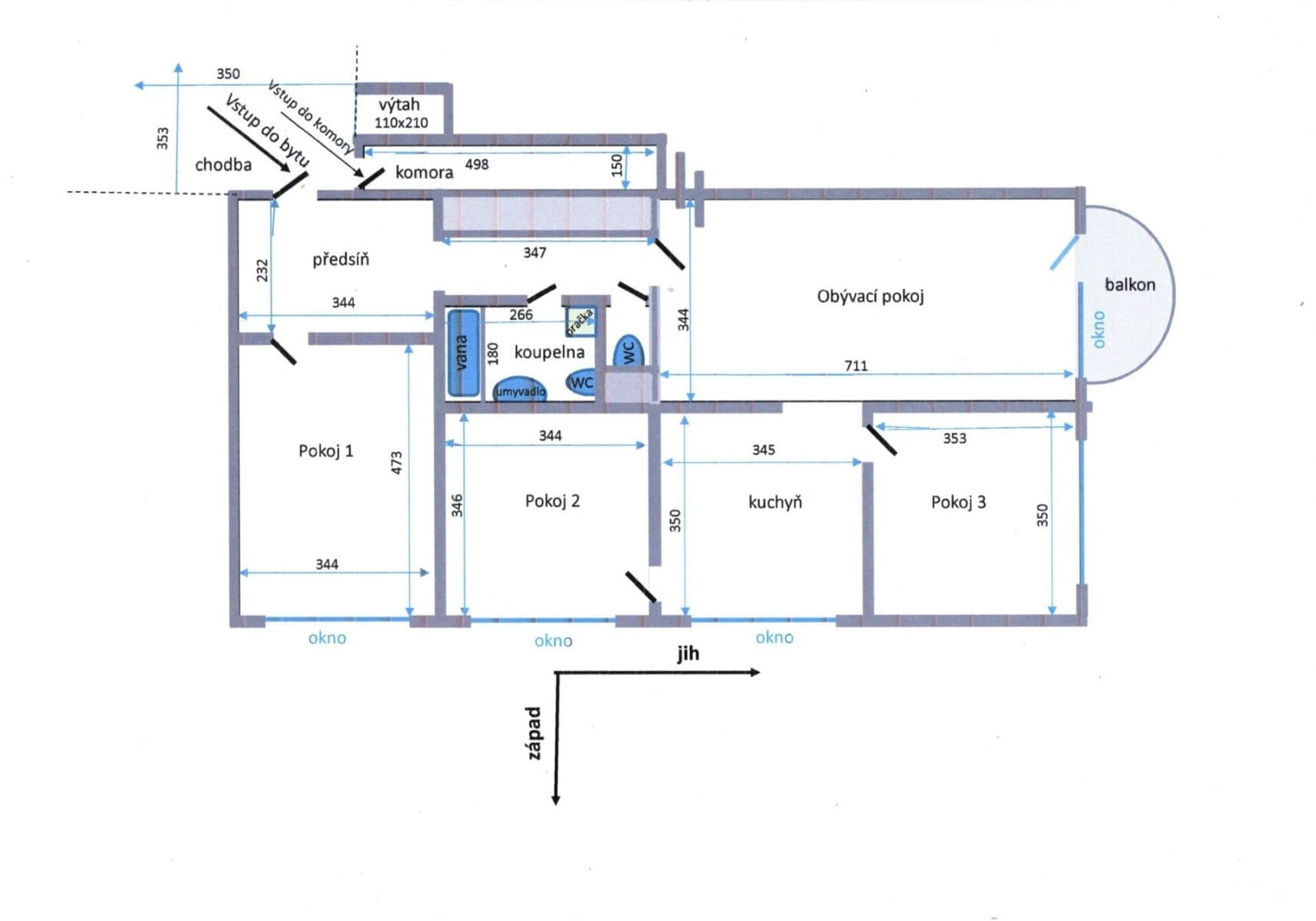 4 bedroom flat for sale, 94 m², Staroměstská, České Budějovice, Jihočeský Region 4 bedroom flat for sale, 94 m², Staroměstská, České Budějovice, Jihočeský Region