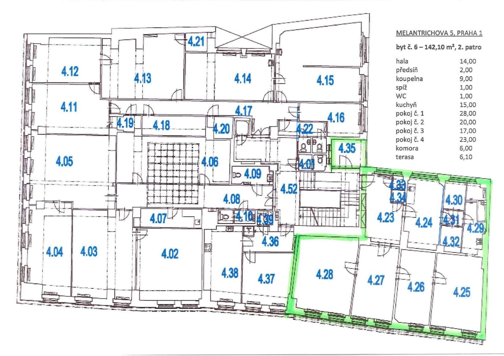 3 bedroom flat to rent, 142 m², Melantrichova, Prague, Prague 3 bedroom flat to rent, 142 m², Melantrichova, Prague, Prague