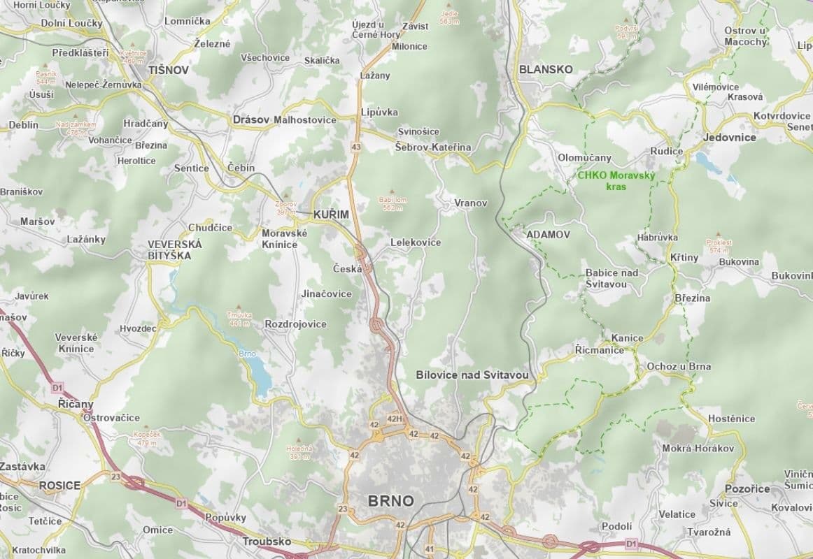 plot for sale, 1,293 m², Kuřim, Jihomoravský Region plot for sale, 1,293 m², Kuřim, Jihomoravský Region