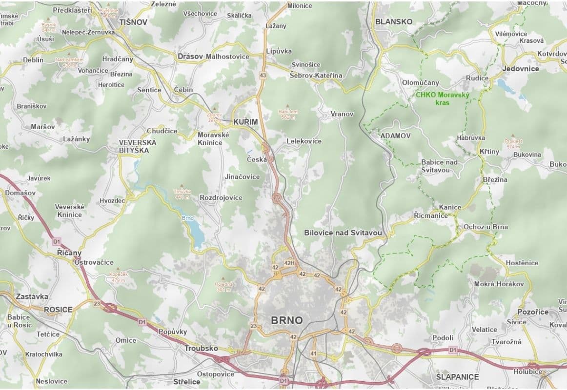 plot for sale, 2,371 m², Kuřim, Jihomoravský Region plot for sale, 2,371 m², Kuřim, Jihomoravský Region