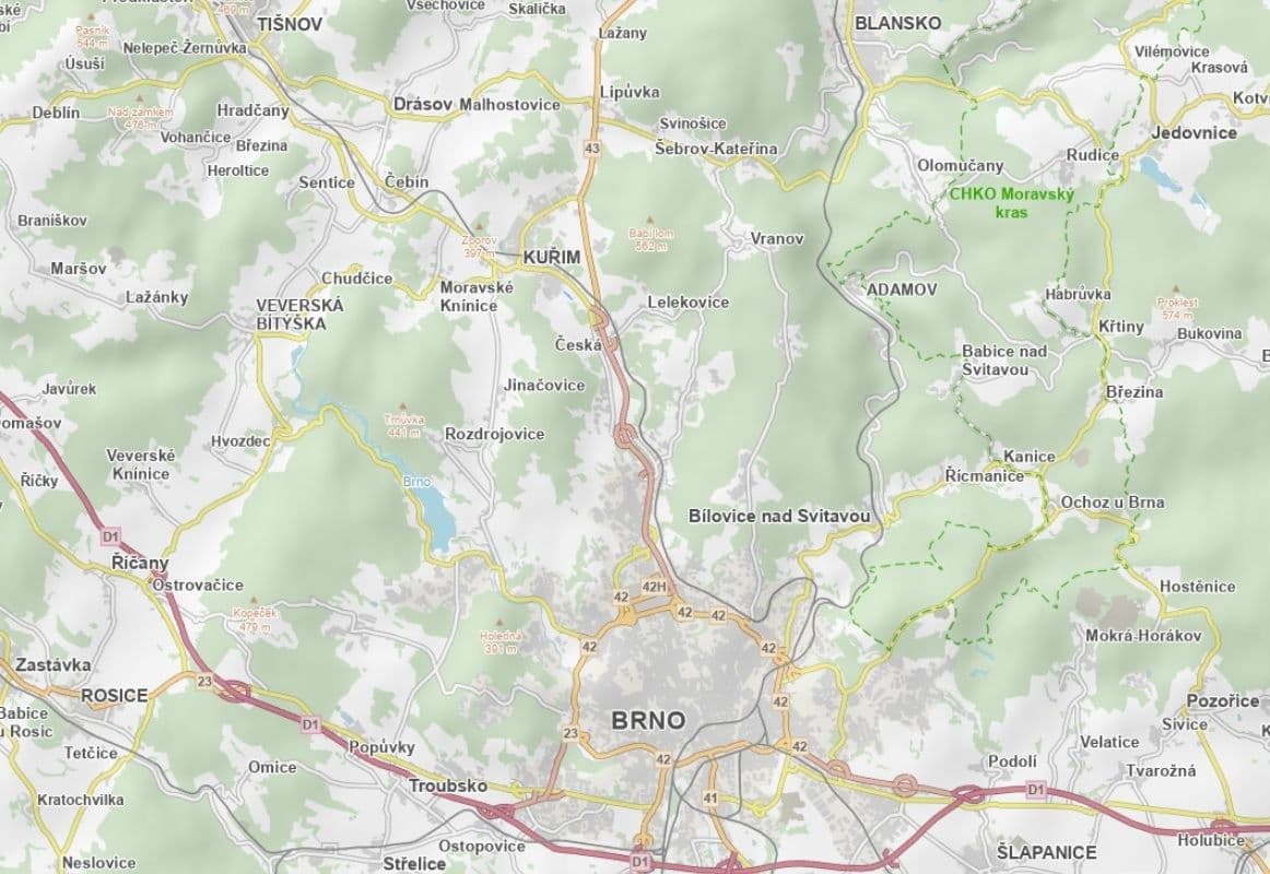 plot for sale, 3,691 m², Kuřim, Jihomoravský Region plot for sale, 3,691 m², Kuřim, Jihomoravský Region