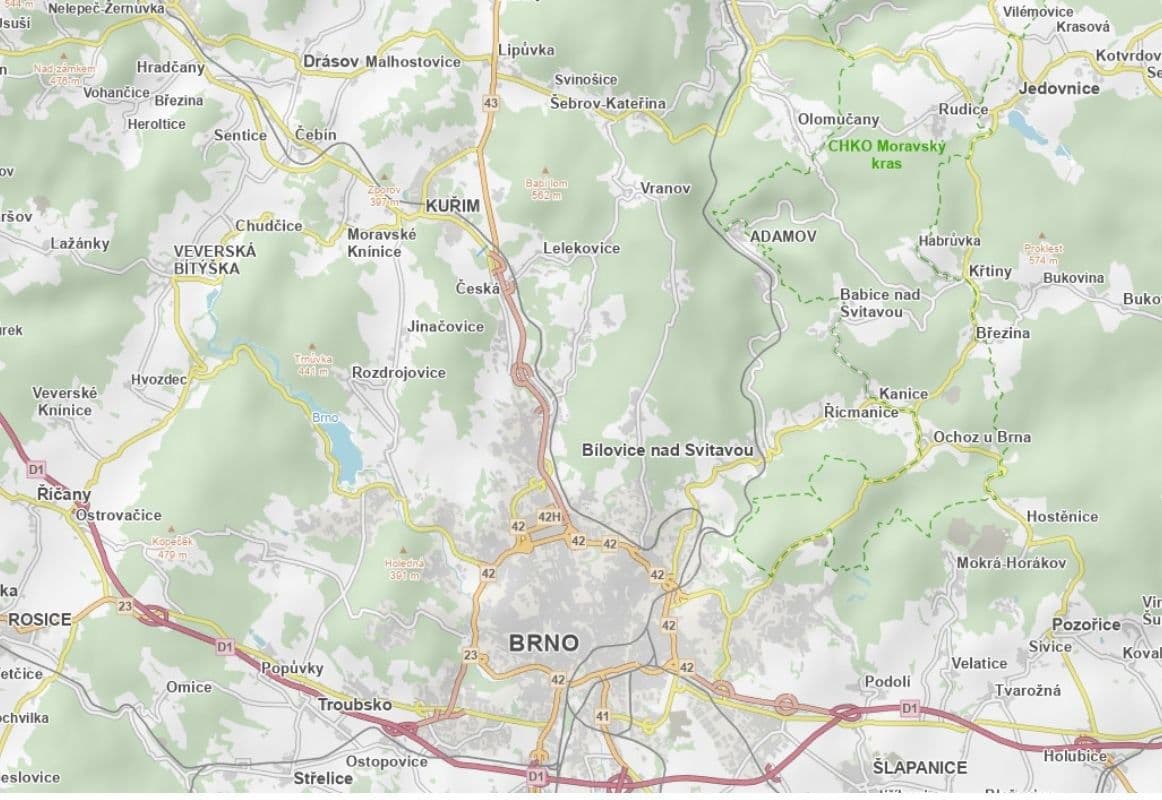 plot for sale, 7,094 m², Kuřim, Jihomoravský Region plot for sale, 7,094 m², Kuřim, Jihomoravský Region