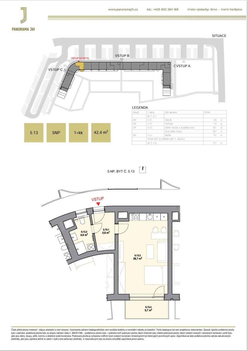 Studio flat to rent, 42 m², Řepova, Brno, Jihomoravský Region Studio flat to rent, 42 m², Řepova, Brno, Jihomoravský Region