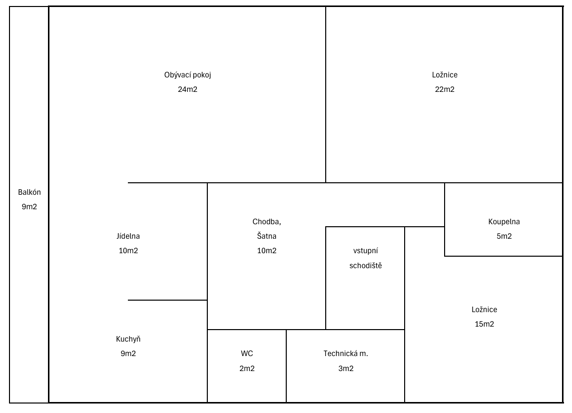 3 bedroom flat to rent, 100 m², Chudčice, Jihomoravský Region 3 bedroom flat to rent, 100 m², Chudčice, Jihomoravský Region