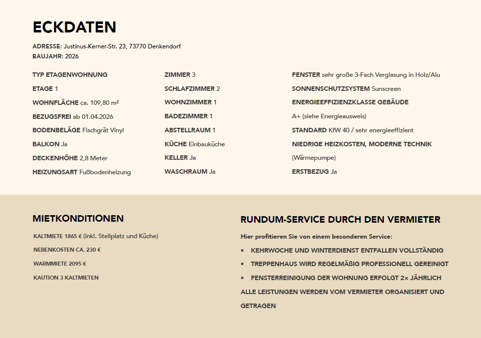 3 bedroom flat to rent, 110 m², Justinus-Kerner-Str. 23, Denkendorf, Baden-Württemberg 3 bedroom flat to rent, 110 m², Justinus-Kerner-Str. 23, Denkendorf, Baden-Württemberg