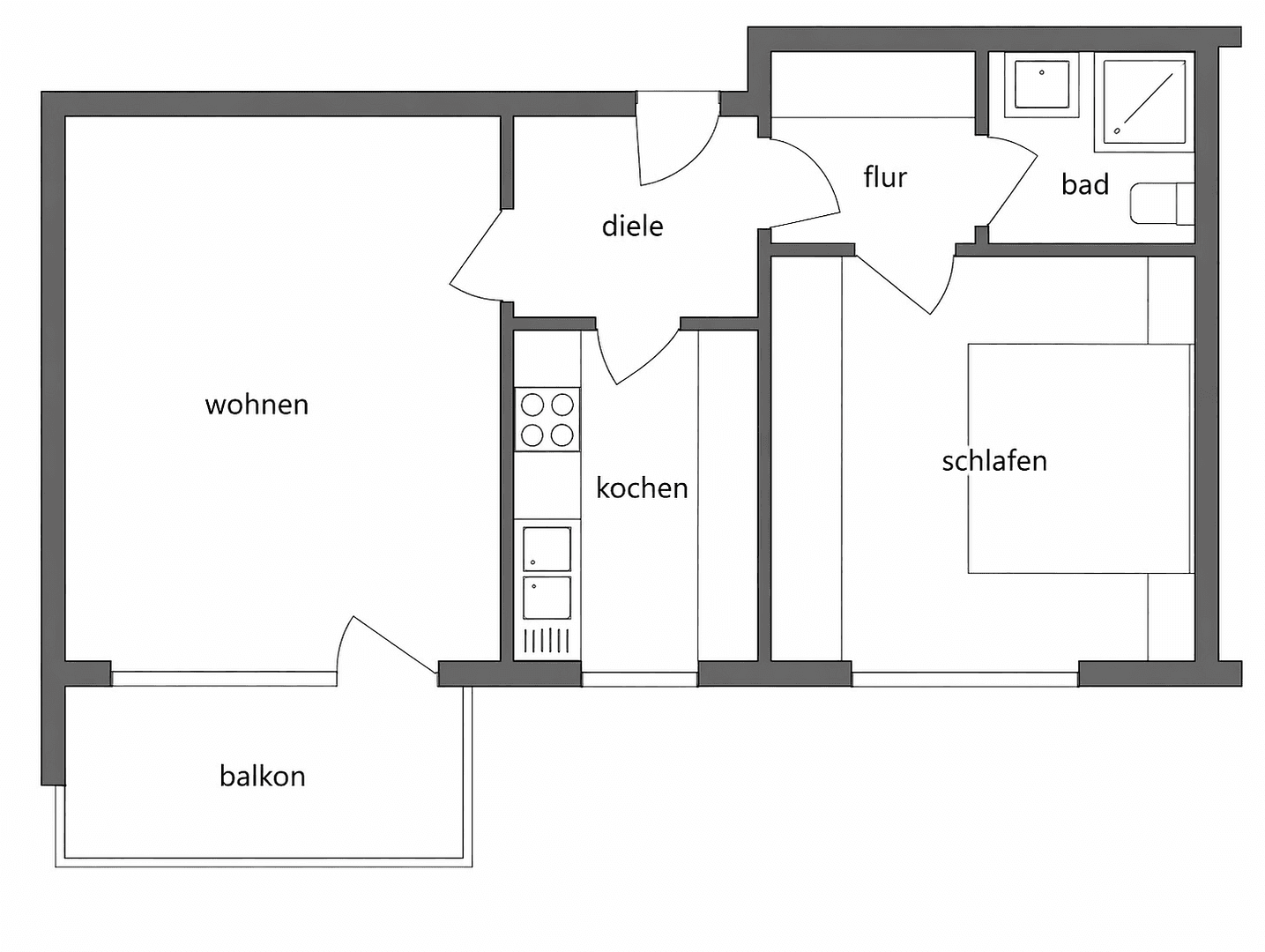 2 bedroom flat to rent, 52 m², Hanau, Hesse 2 bedroom flat to rent, 52 m², Hanau, Hesse