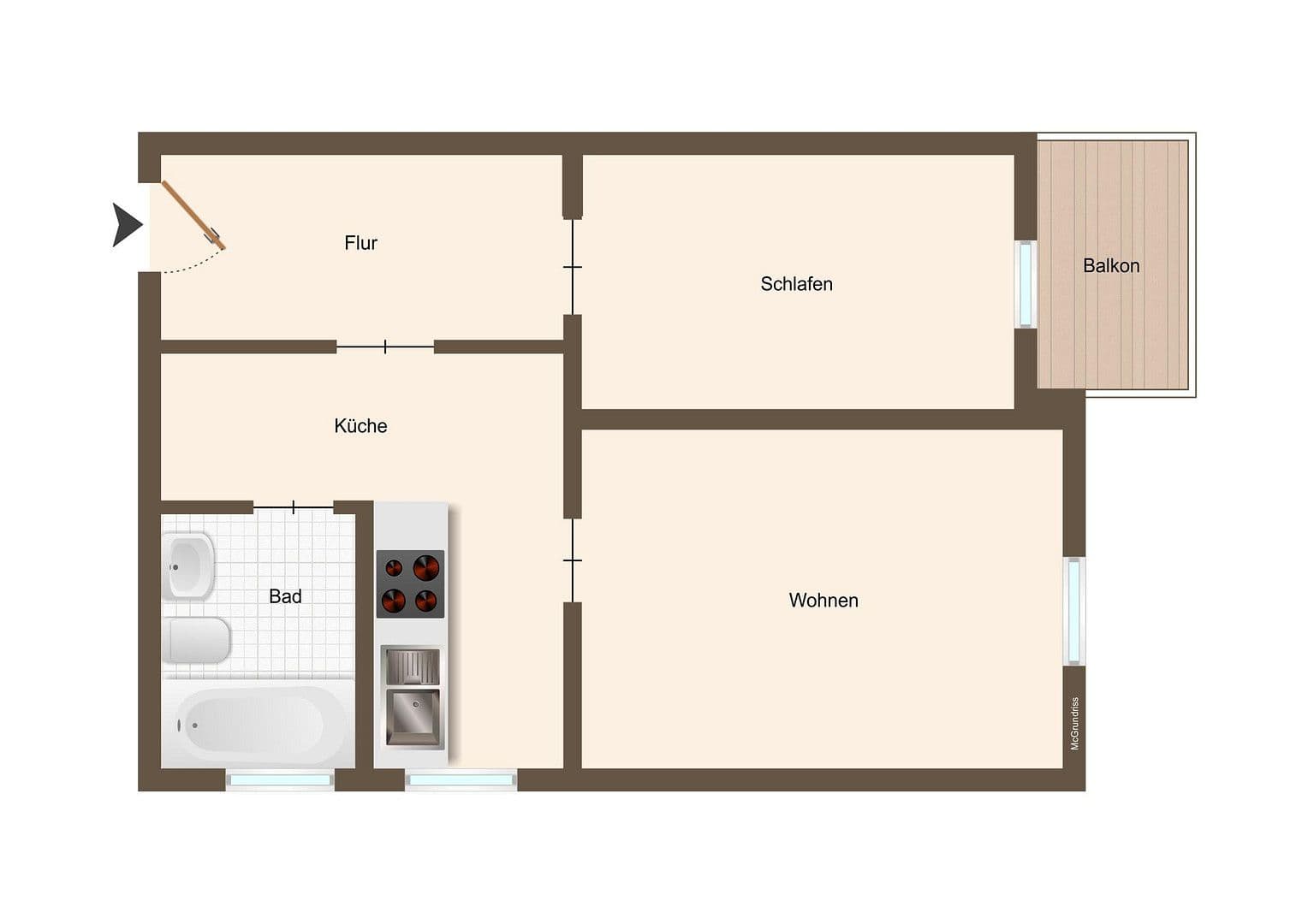 2 bedroom flat to rent, 56 m², Dresden, Saxony 2 bedroom flat to rent, 56 m², Dresden, Saxony