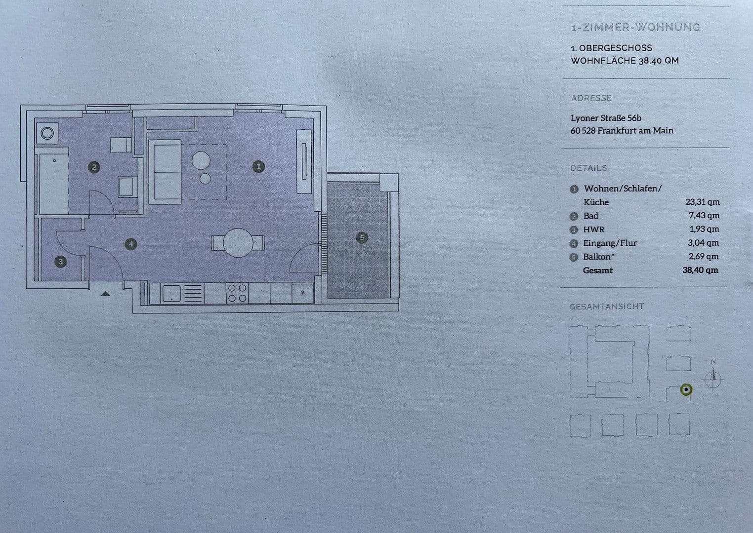 1 bedroom flat to rent, 39 m², Frankfurt, Hesse 1 bedroom flat to rent, 39 m², Frankfurt, Hesse
