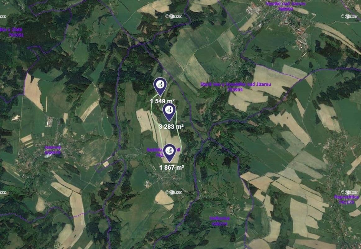 plot for sale, 1,358 m², Roztoky u Semil, Liberecký Region plot for sale, 1,358 m², Roztoky u Semil, Liberecký Region