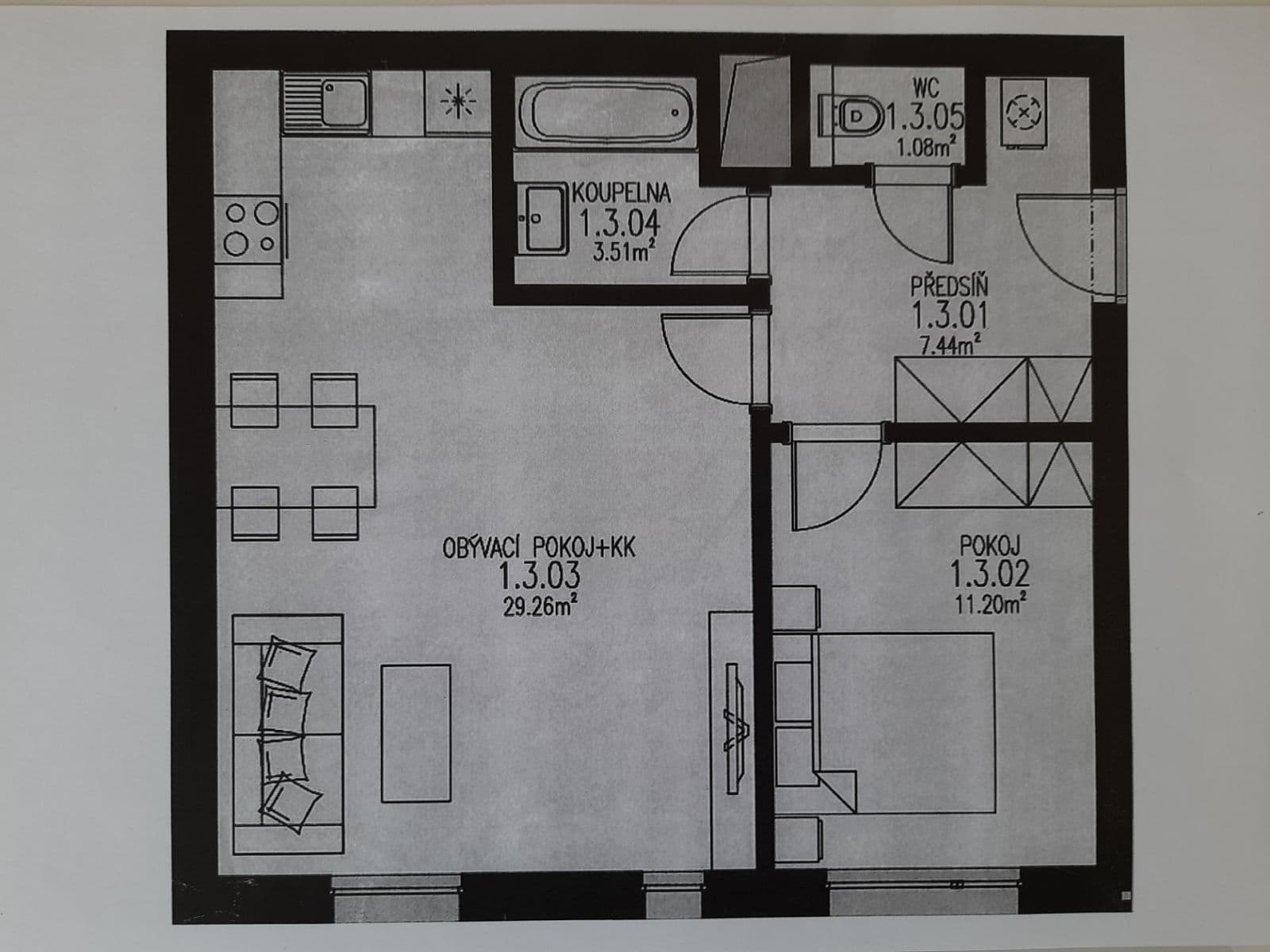 1 bedroom with open-plan kitchen flat to rent, 56 m², Práčská, Prague, Prague 1 bedroom with open-plan kitchen flat to rent, 56 m², Práčská, Prague, Prague