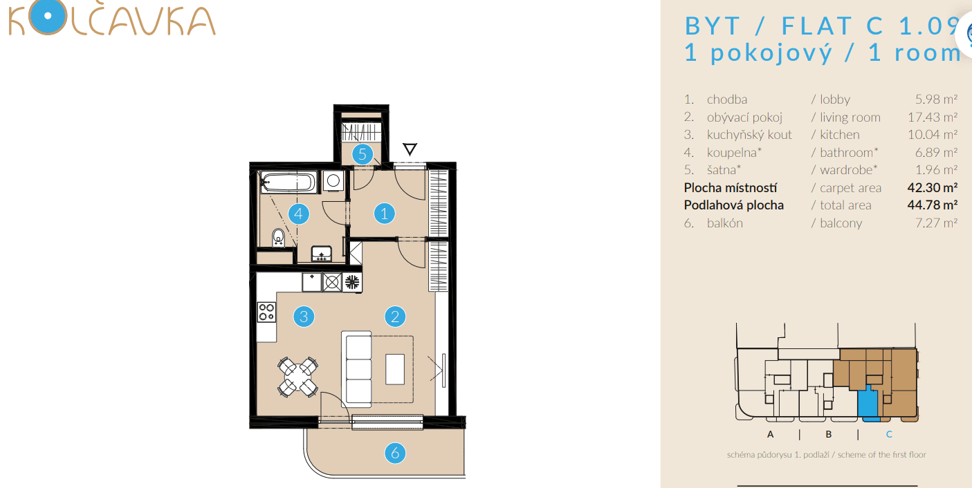 Studio flat to rent, 42 m², Nad Kolčavkou, Prague, Prague Studio flat to rent, 42 m², Nad Kolčavkou, Prague, Prague