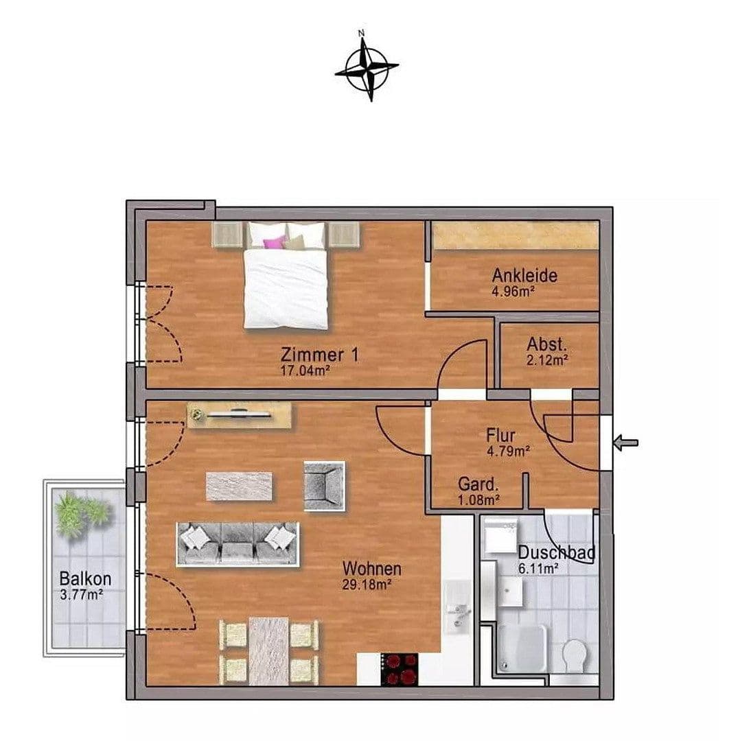 1 bedroom with open-plan kitchen flat to rent, 67 m², Düsseldorf, North Rhine-Westphalia 1 bedroom with open-plan kitchen flat to rent, 67 m², Düsseldorf, North Rhine-Westphalia