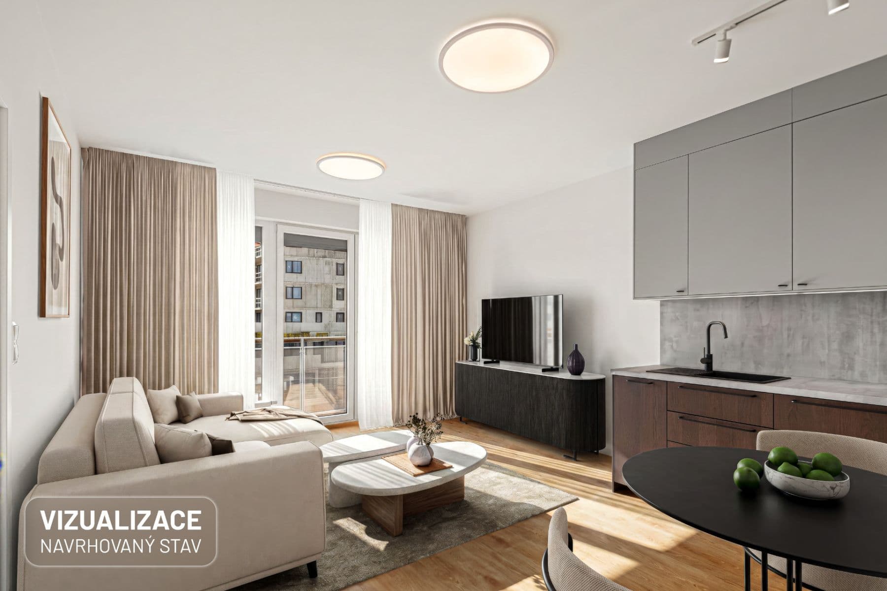 1 bedroom with open-plan kitchen flat to rent, 48 m², Poděbradská, Prague, Prague 1 bedroom with open-plan kitchen flat to rent, 48 m², Poděbradská, Prague, Prague