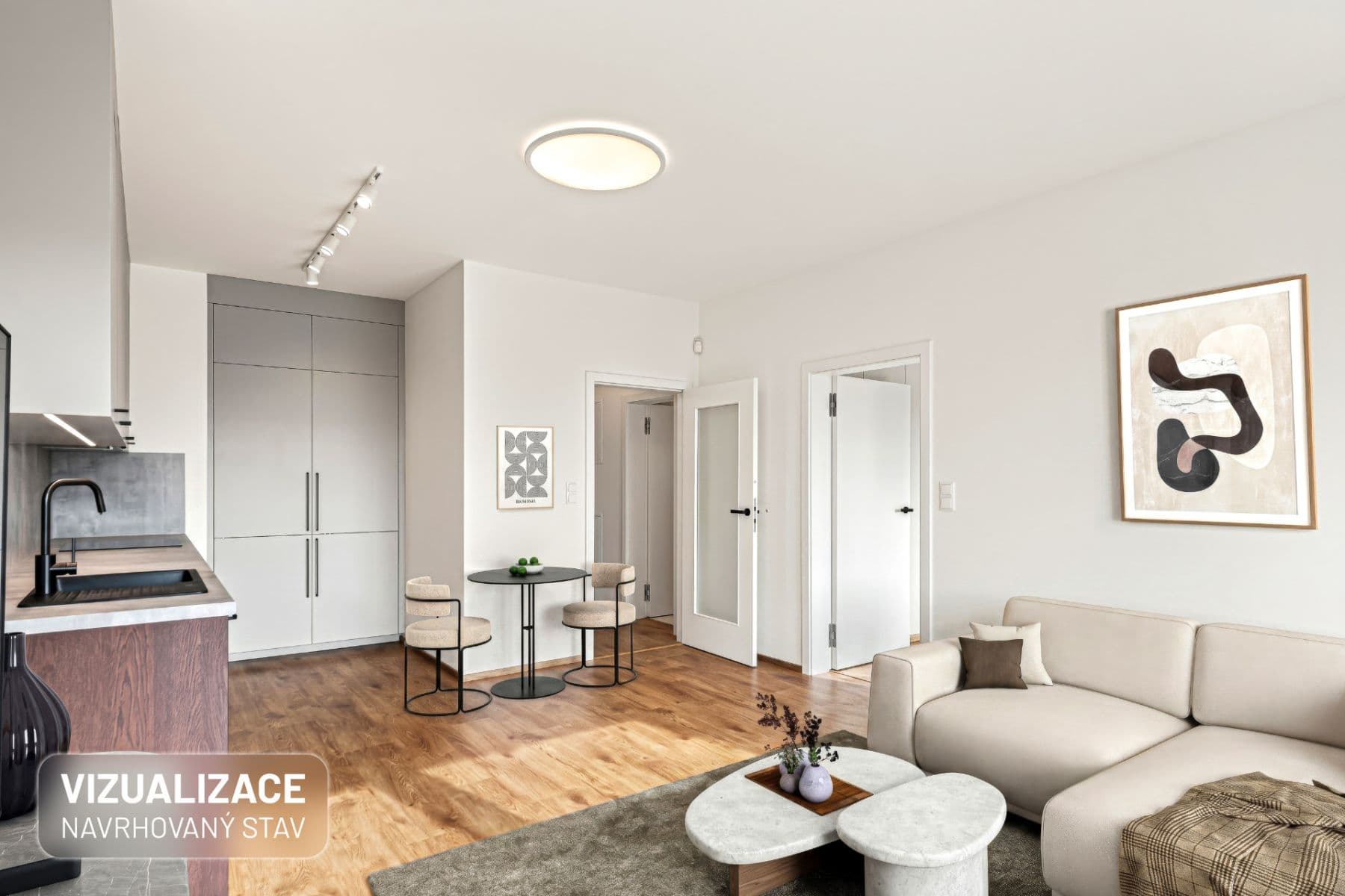 1 bedroom with open-plan kitchen flat to rent, 48 m², Poděbradská, Prague, Prague 1 bedroom with open-plan kitchen flat to rent, 48 m², Poděbradská, Prague, Prague