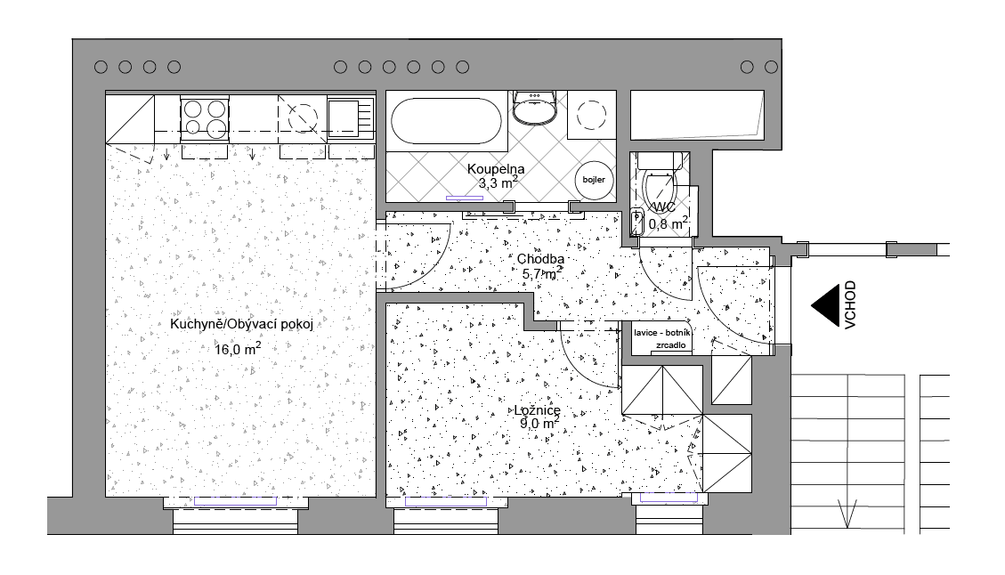 1 bedroom with open-plan kitchen flat to rent, 35 m², Nuselská, Prague, Prague 1 bedroom with open-plan kitchen flat to rent, 35 m², Nuselská, Prague, Prague