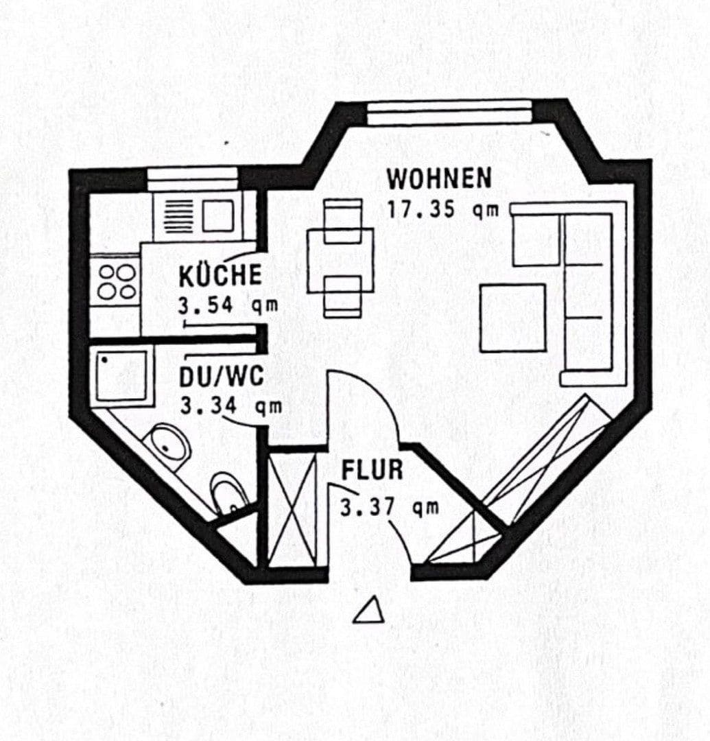1 bedroom flat to rent, 28 m², Untergruppenbach, Baden-Württemberg 1 bedroom flat to rent, 28 m², Untergruppenbach, Baden-Württemberg