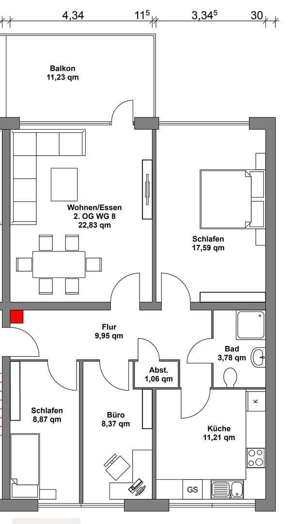 4 bedroom flat to rent, 86 m², Sorthmannweg 9, Hamburg, Hamburg 4 bedroom flat to rent, 86 m², Sorthmannweg 9, Hamburg, Hamburg