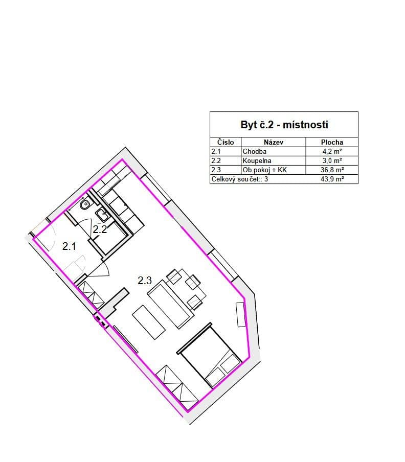 Studio flat for sale, 44 m², Mostecká, Dobřany, Plzeňský Region Studio flat for sale, 44 m², Mostecká, Dobřany, Plzeňský Region