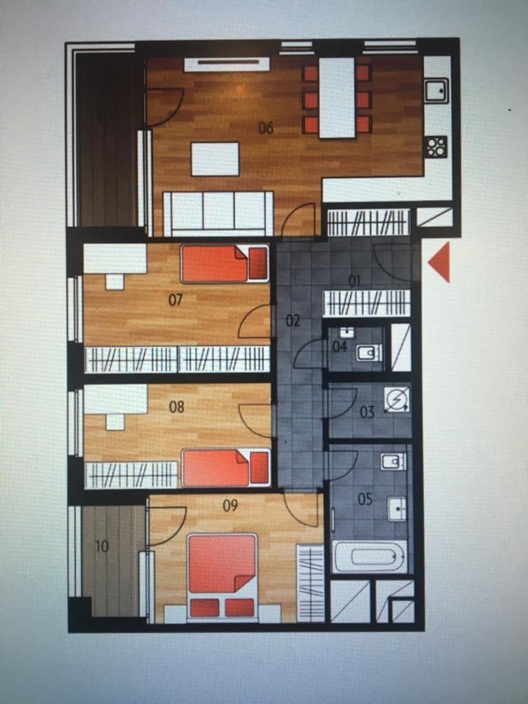 3 bedroom with open-plan kitchen flat to rent, 99 m², Prague, Prague 3 bedroom with open-plan kitchen flat to rent, 99 m², Prague, Prague
