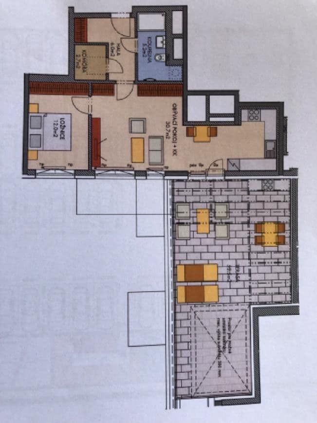 1 bedroom with open-plan kitchen flat to rent, 59 m², Kardausova, Prague, Prague 1 bedroom with open-plan kitchen flat to rent, 59 m², Kardausova, Prague, Prague